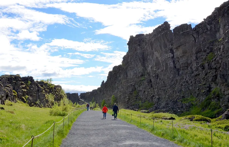 The path through the Almannagja gorge in Thingvellir, the Bloody Gate in Game of Thrones