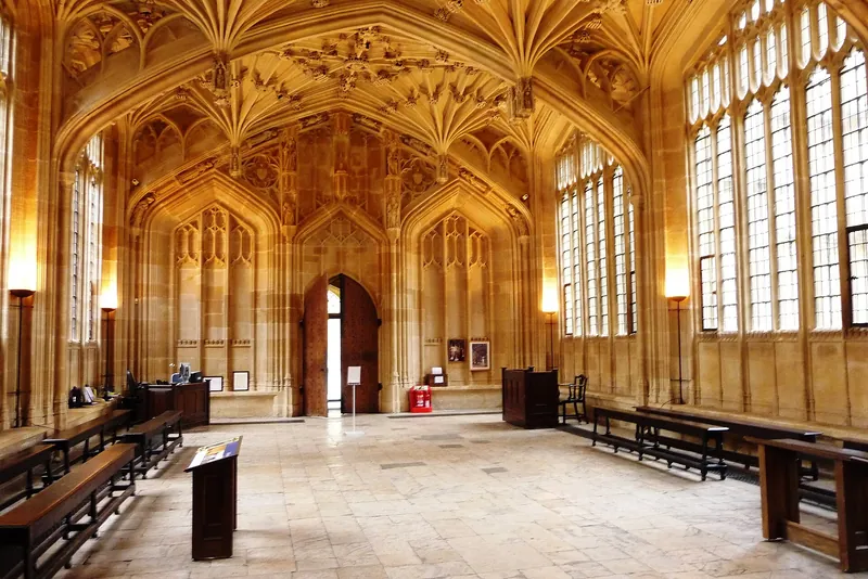 The fan-vaulted Divinity School of the Bodleian Library, Oxford
