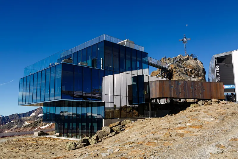 The glass Ice Q restaurant on the Gaislachkogl summit above Sölden
