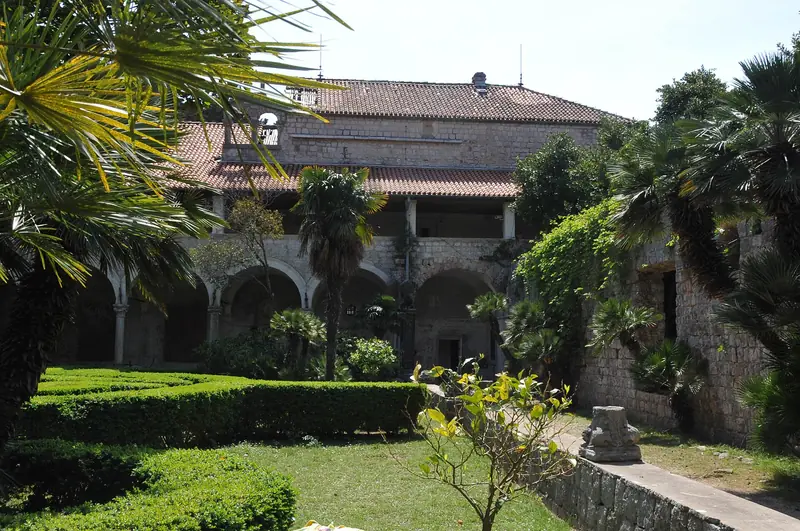 The garden and cloister of the old Benedictine monastery on Lokrum island