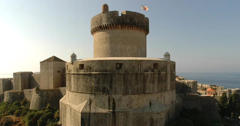 Minčeta Tower, the round fortress at the highest corner of the Dubrovnik walls