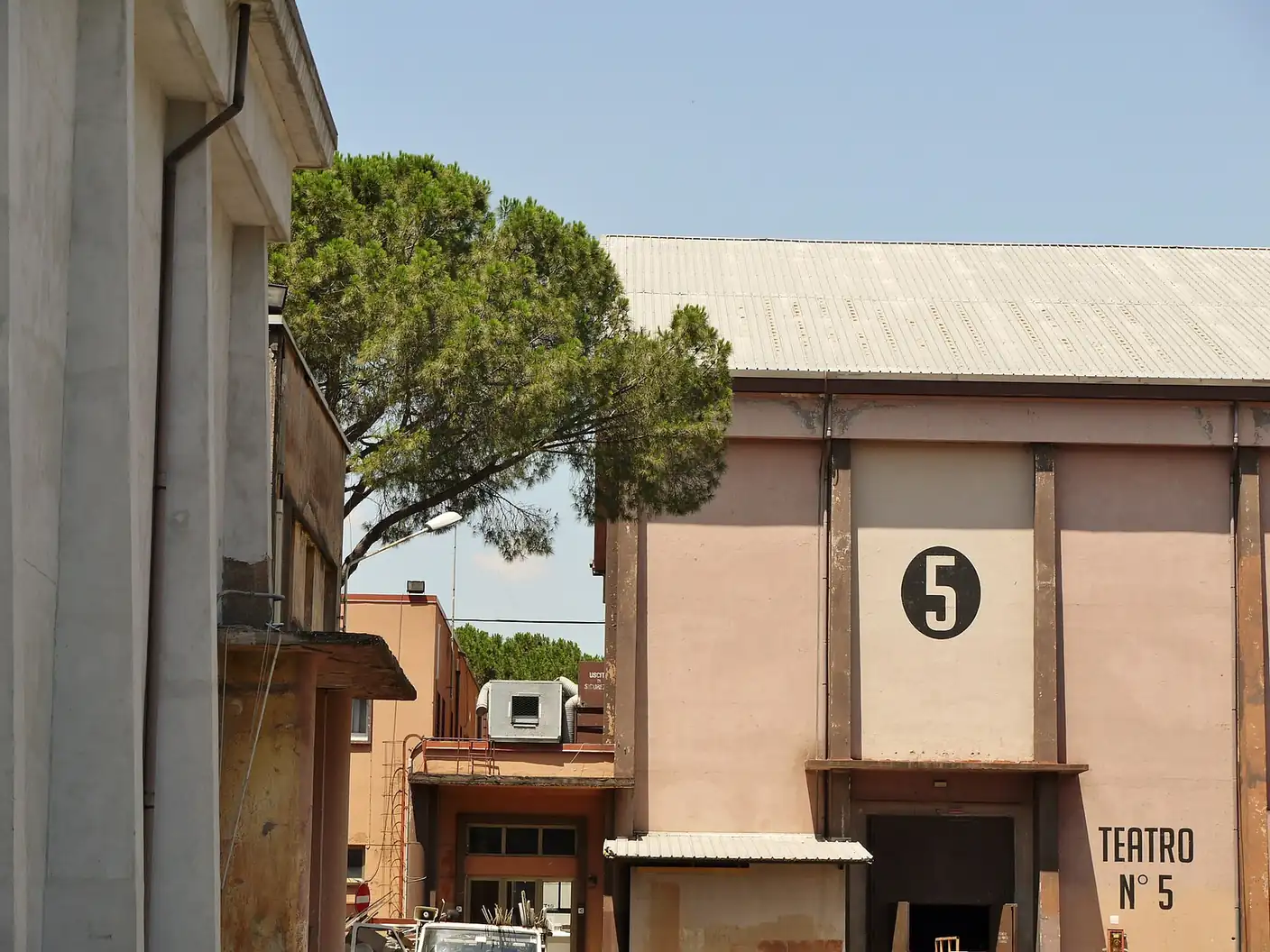 Teatro 5, Federico Fellini's soundstage, on the lot of Cinecittà studios in Rome